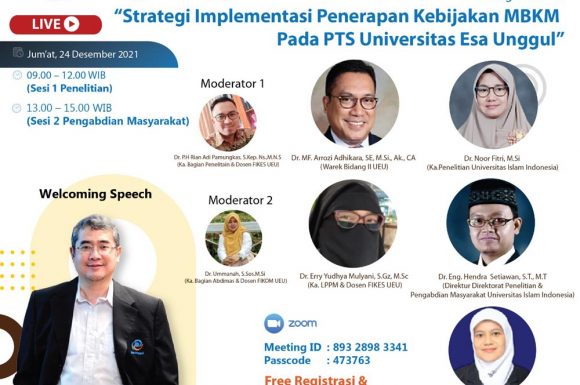 Strategi Implementasi Penerapan Kebijakan MBKM pada PTS Universitas Esa Unggul