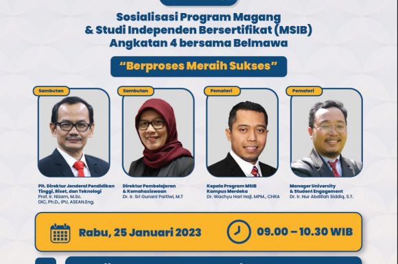 Sosialisasi Program Magang & Studi Independen Bersertifikat (MSIB) Angkatan 4 bersama Belmawa